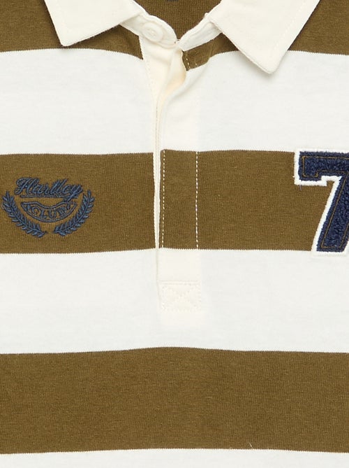Gestreiftes Polo mit Kontrastkragen - Kiabi Gestreiftes Polo mit Kontrastkragen - Kiabi