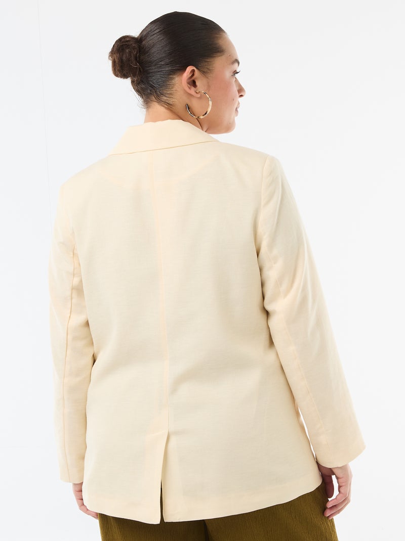 Giacca blazer leggera taglio lungo Beige - Kiabi