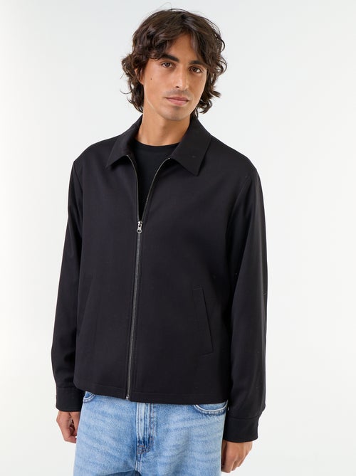 Giacca con zip tinta unita - Kiabi