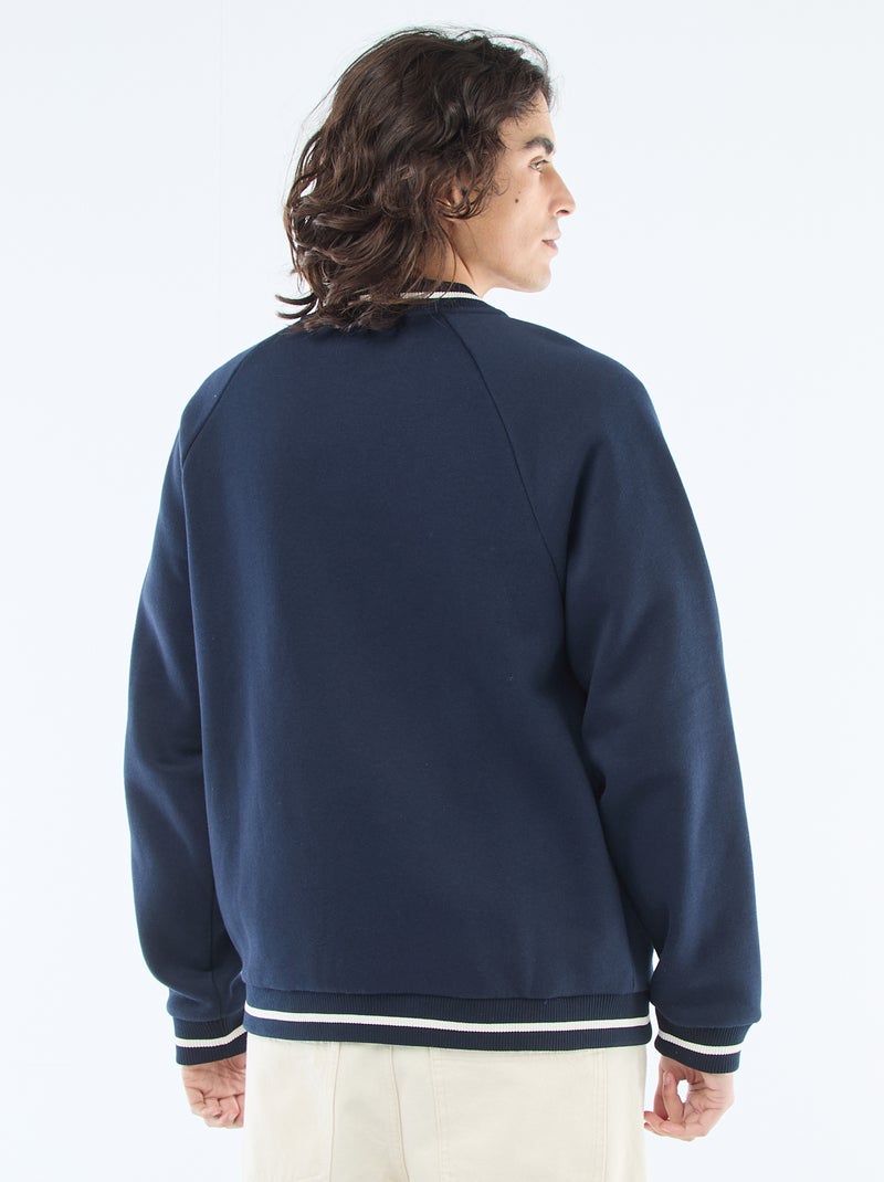 Giacca felpata stile americano Blu - Kiabi