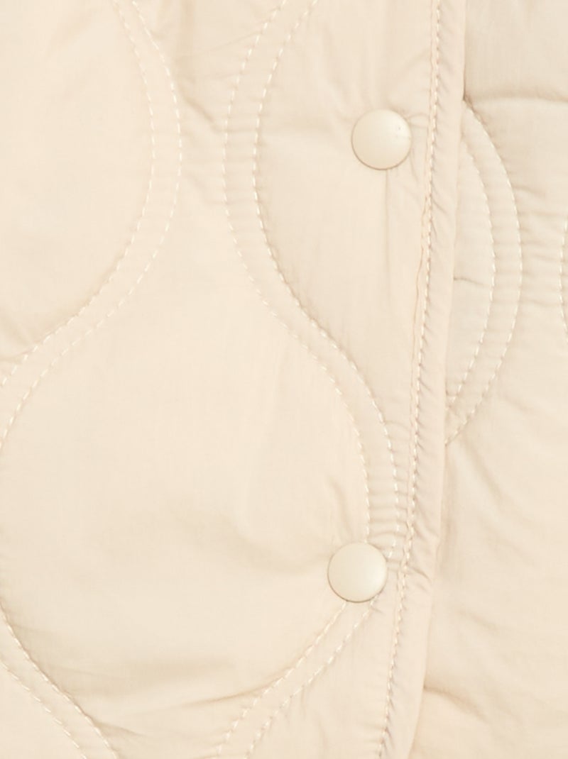 Giacca imbottita con cappuccio Beige - Kiabi