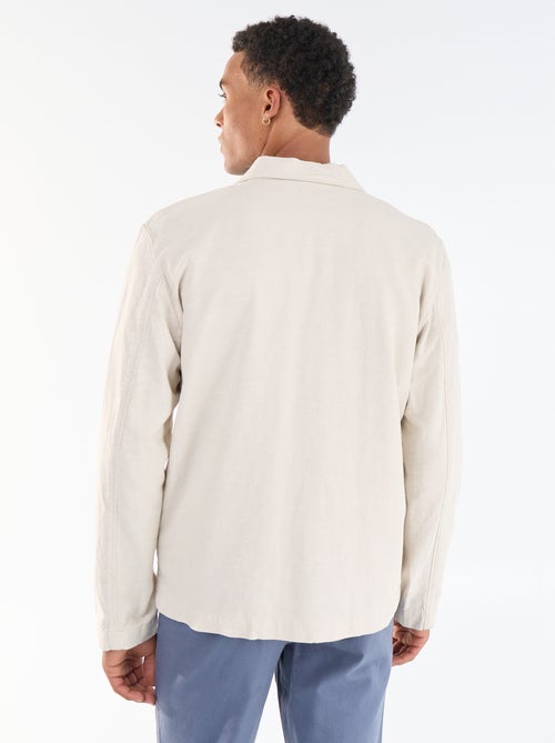 Giacca in cotone e lino con tasche applicate - Kiabi