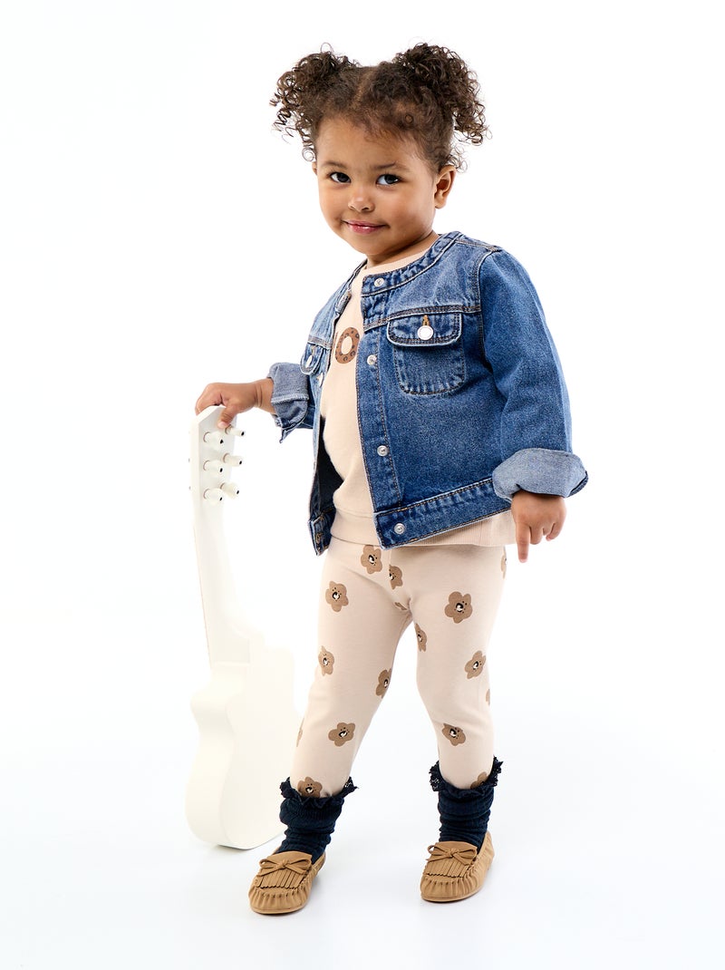 Giacca in denim a girocollo Blu - Kiabi