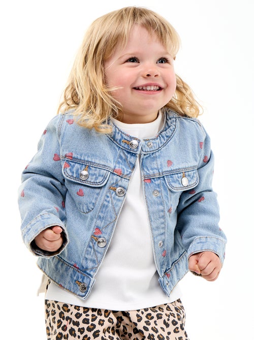 Giacca in denim a girocollo - Kiabi