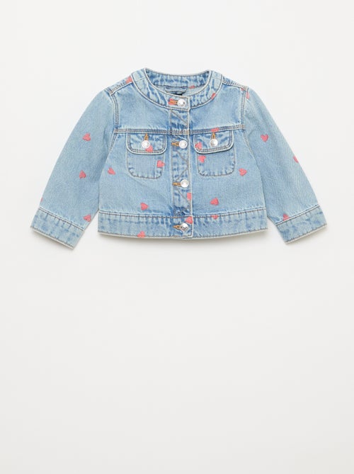 Giacca in denim a girocollo - Kiabi