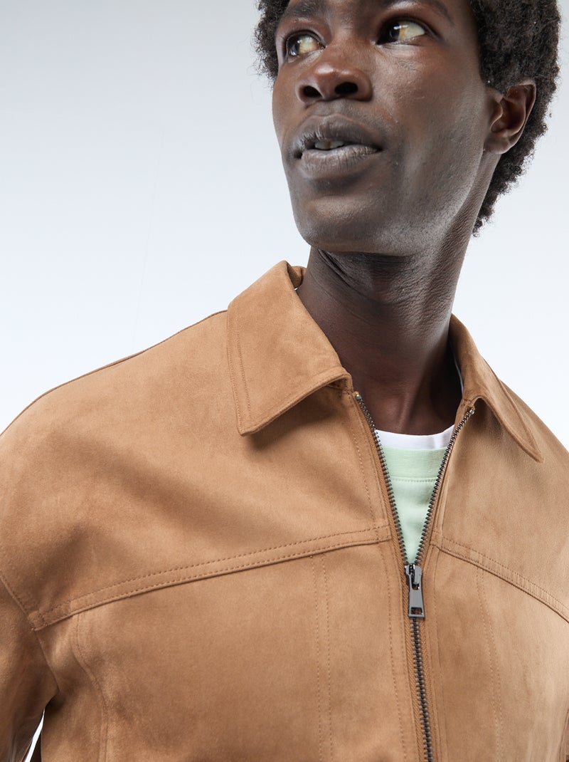 Giacca in simil suede Beige - Kiabi