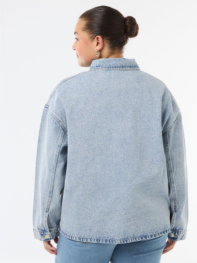 Giacca lunga in denim Blu - Kiabi