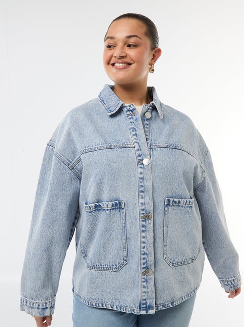 Giacca lunga in denim - Kiabi Giacca lunga in denim - Kiabi