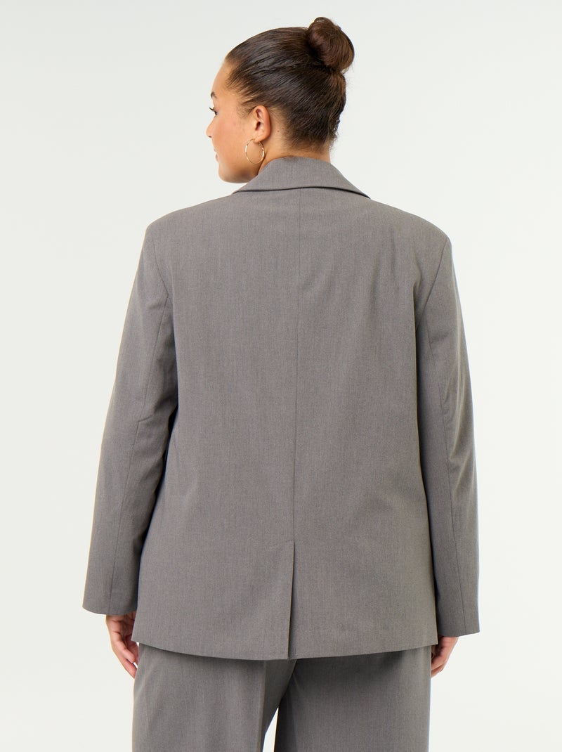 Giacca lunga sartoriale Grigio - Kiabi