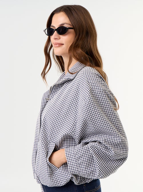 Giacca stile bomber a quadri - Kiabi
