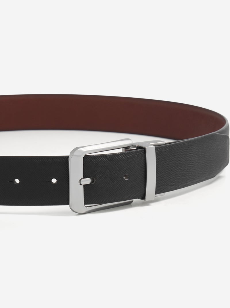 Gift Box - Belt with 2 Buckles Black - Kiabi