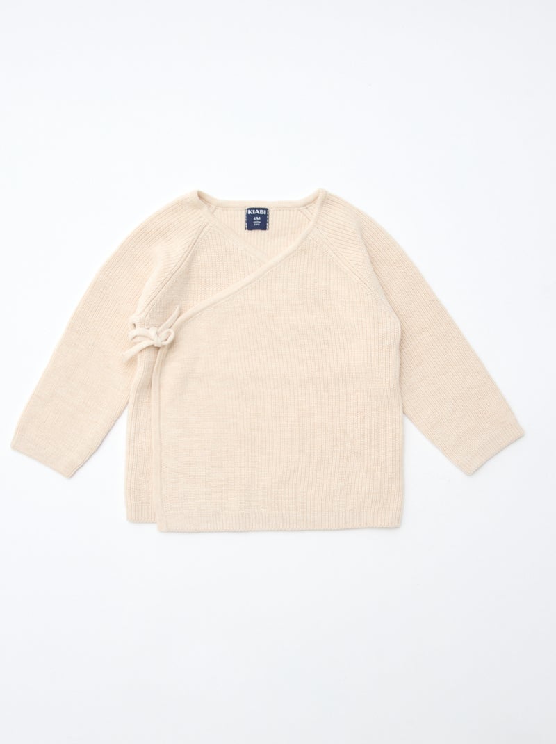 GIFTBOX brassière + pantalon + chaussettes + bonnet + bavoir Blanc - Kiabi