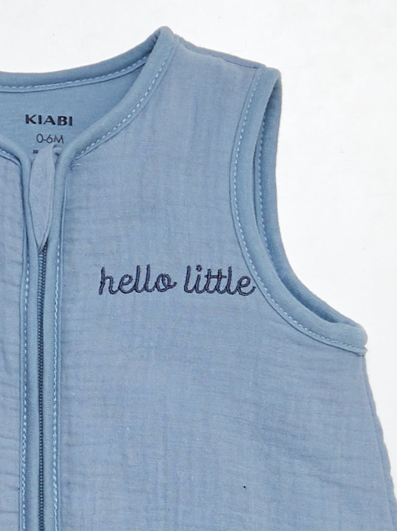 Gigoteuse en double gaze de coton sans manches TOG 2 BLEU - Kiabi