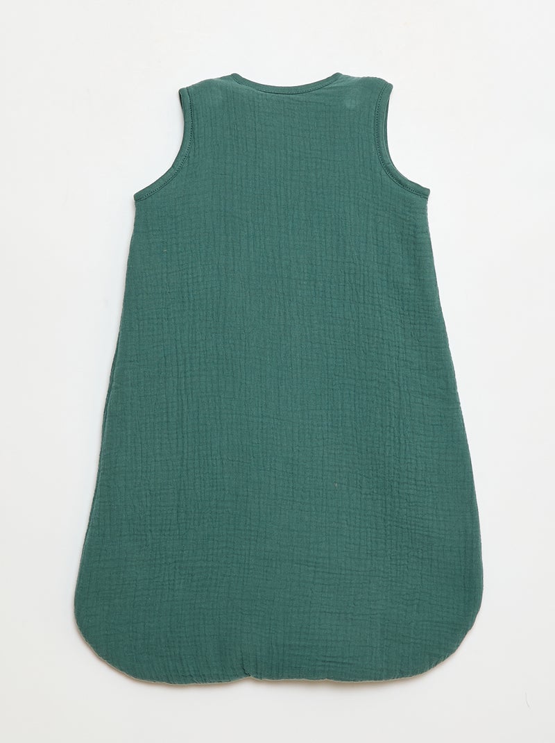 Gigoteuse en double gaze de coton sans manches TOG 2 Vert - Kiabi