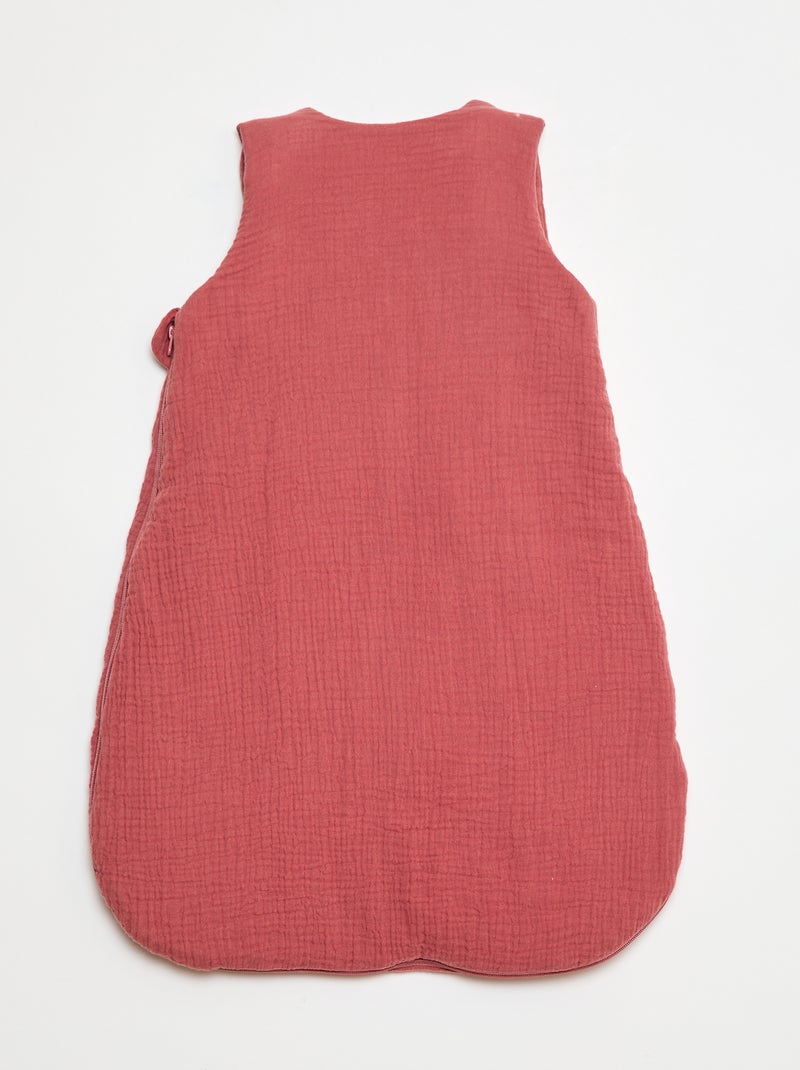 Gigoteuse en gaze de coton manches amovibles TOG 2,5 Rose - Kiabi