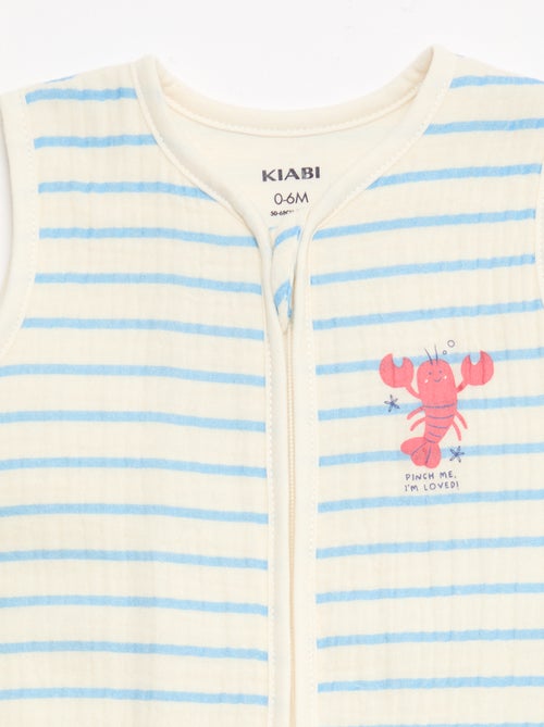 Gigoteuse sans manches animée en gaze de coton TOG 1 - Kiabi