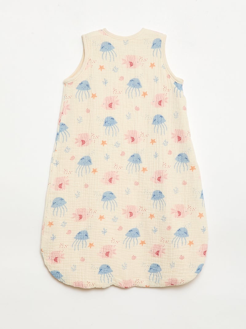 Gigoteuse sans manches animée en gaze de coton TOG 1 Beige - Kiabi