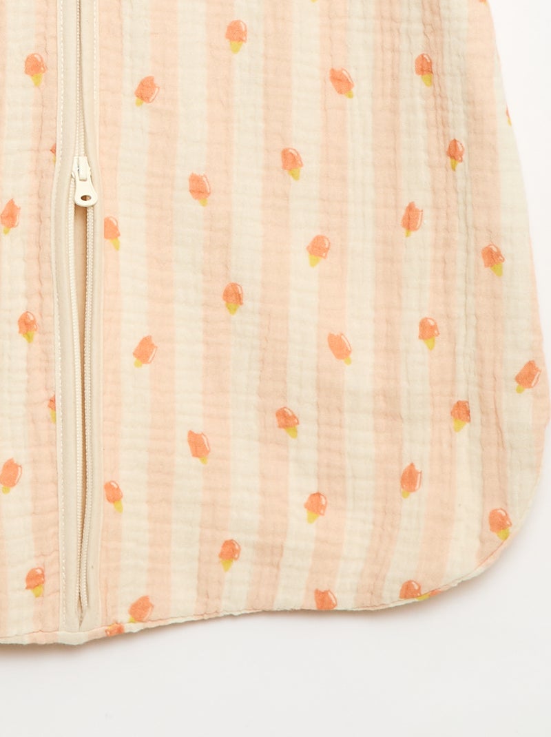 Gigoteuse sans manches animée en gaze de coton TOG 1 Rose - Kiabi