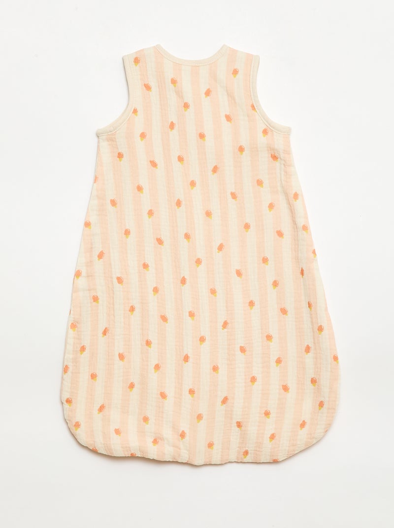 Gigoteuse sans manches animée en gaze de coton TOG 1 Rose - Kiabi