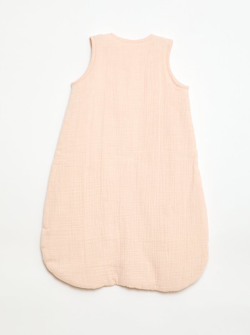 Gigoteuse sans manches zippée en coton Rose - Kiabi