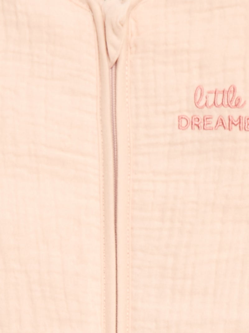 Gigoteuse sans manches zippée en coton Rose - Kiabi