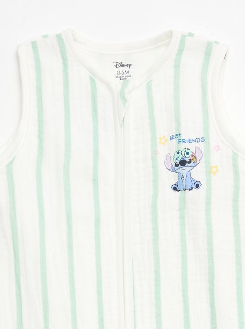 Gigoteuse zippée sans manches 'Disney' 'Stitch' en velours - Kiabi
