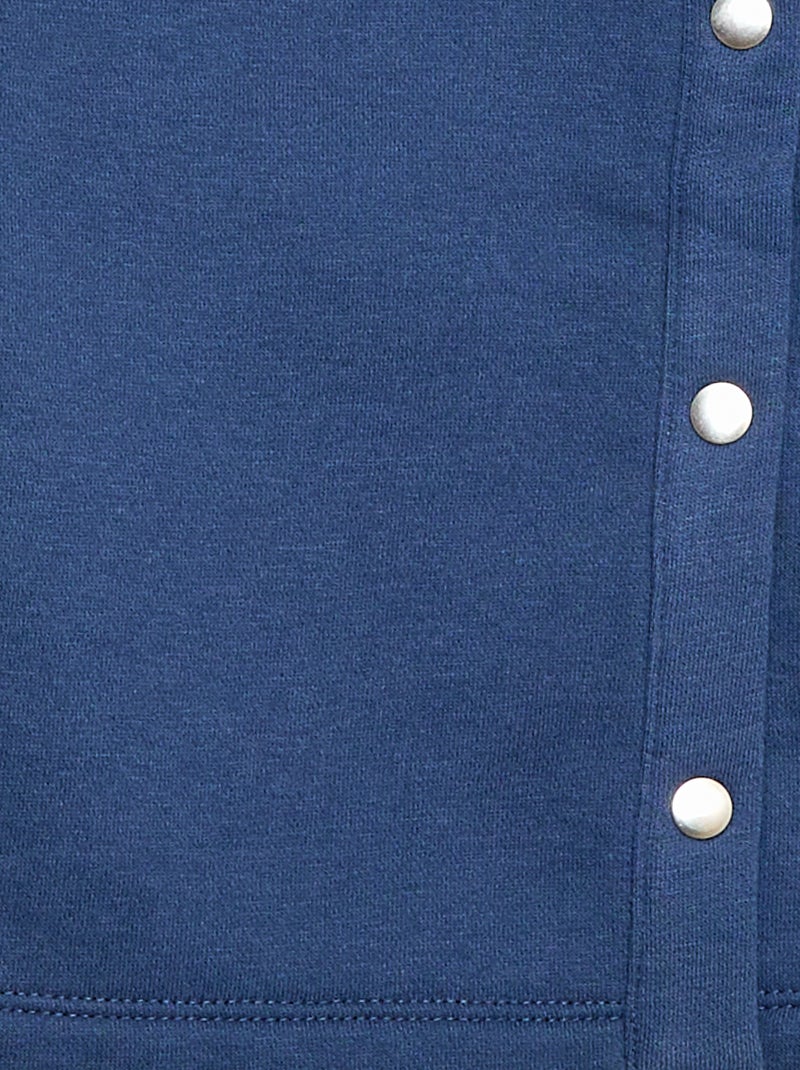 Gilet à manches longues avec ouverture pressions Bleu - Kiabi