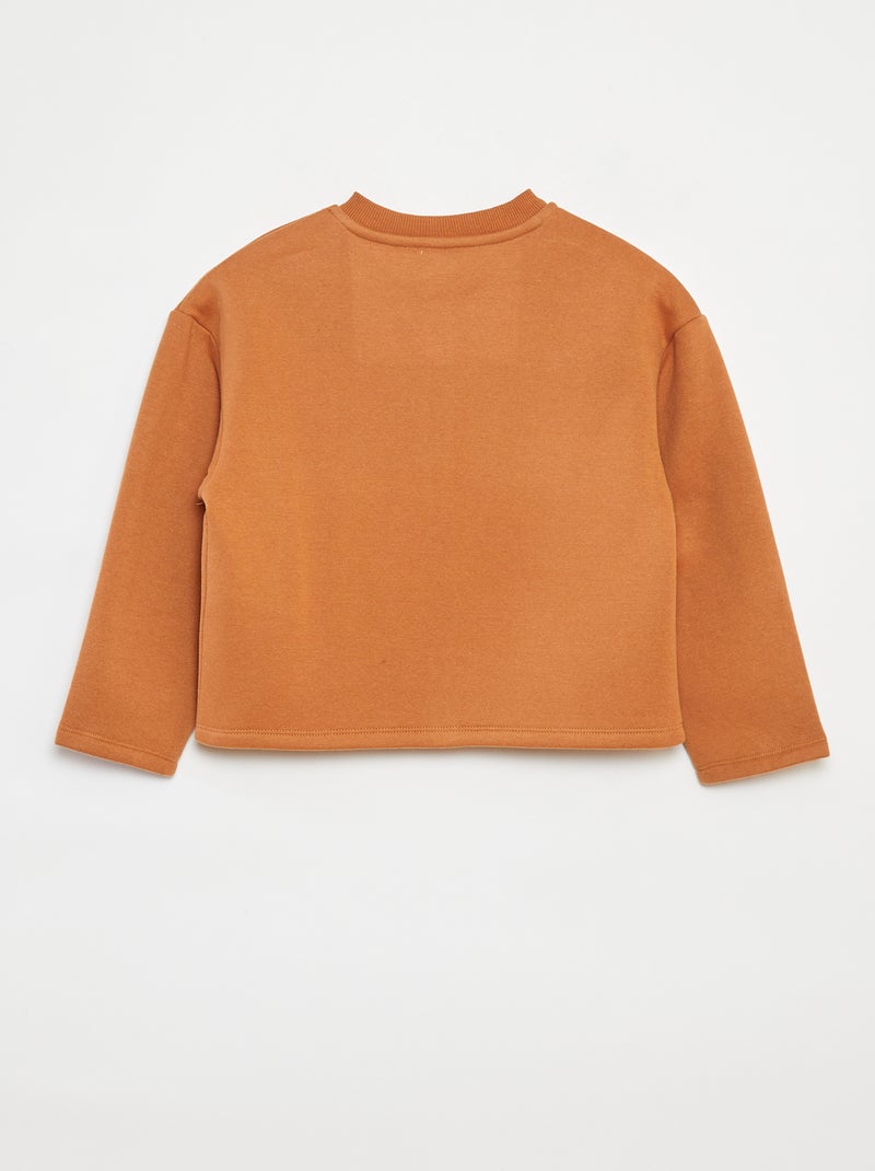 Gilet à manches longues avec ouverture pressions Marron - Kiabi