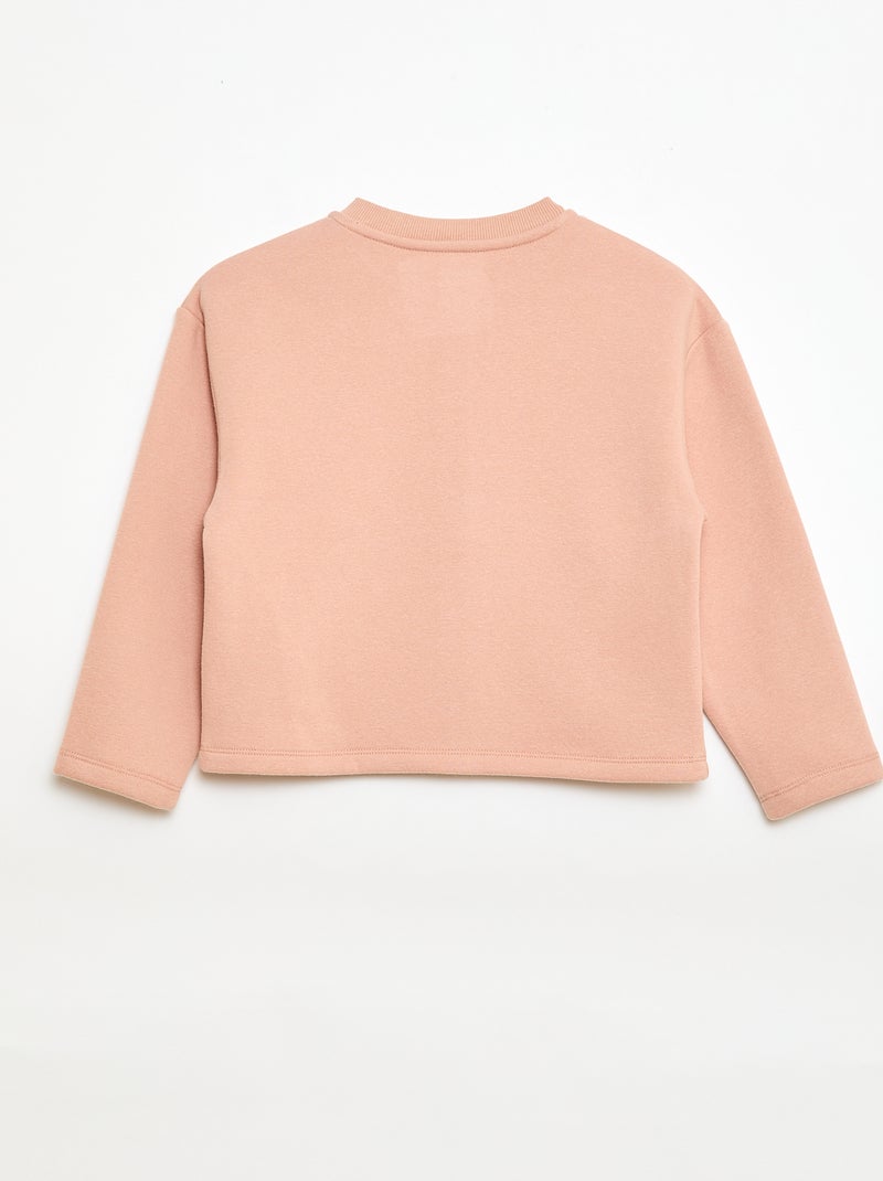 Gilet à manches longues avec ouverture pressions Rose - Kiabi