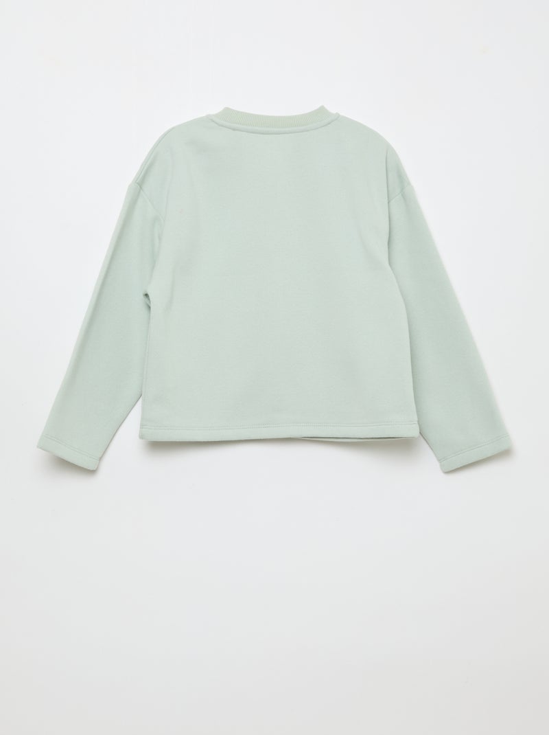 Gilet à manches longues avec ouverture pressions Vert d'eau - Kiabi