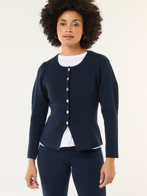 Gilet avec boutons dorés - Kiabi