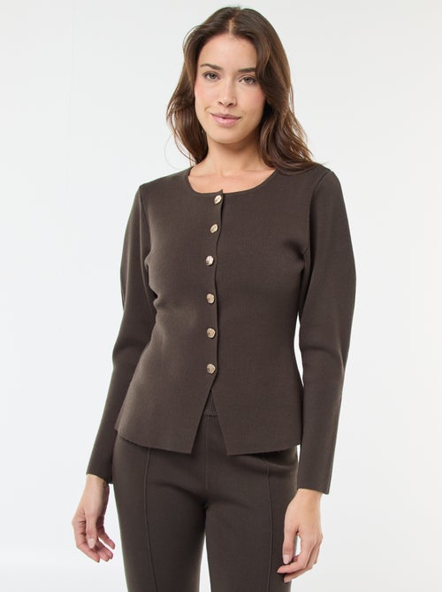 Gilet avec boutons dorés - Kiabi