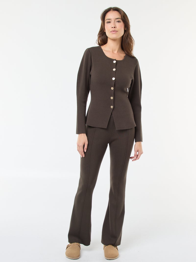 Gilet avec boutons dorés Noir - Kiabi