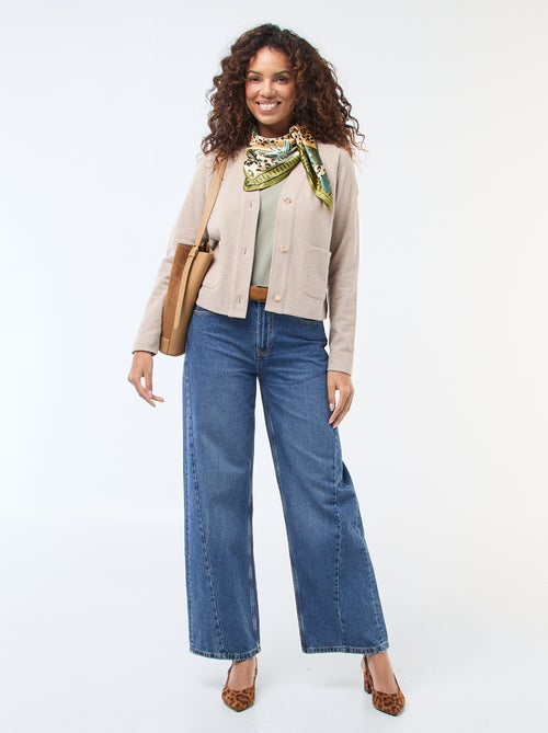 Gilet avec ouverture boutonnée dorée - Kiabi