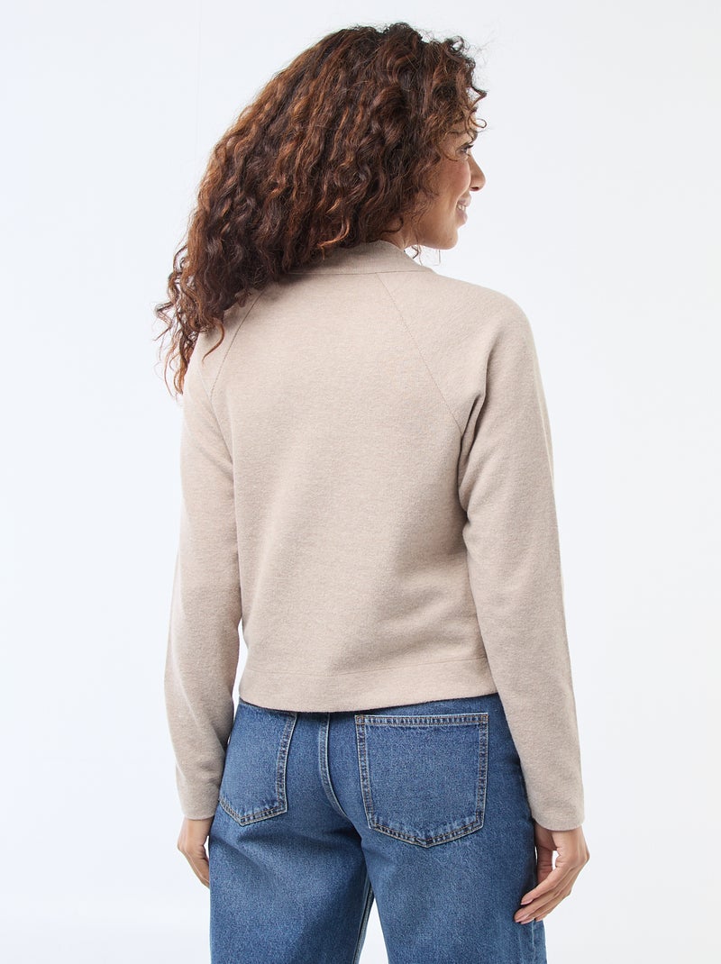 Gilet avec ouverture boutonnée dorée Marron - Kiabi