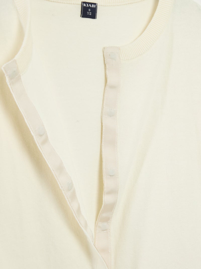 Gilet basique - collection facile à enfiler Blanc - Kiabi