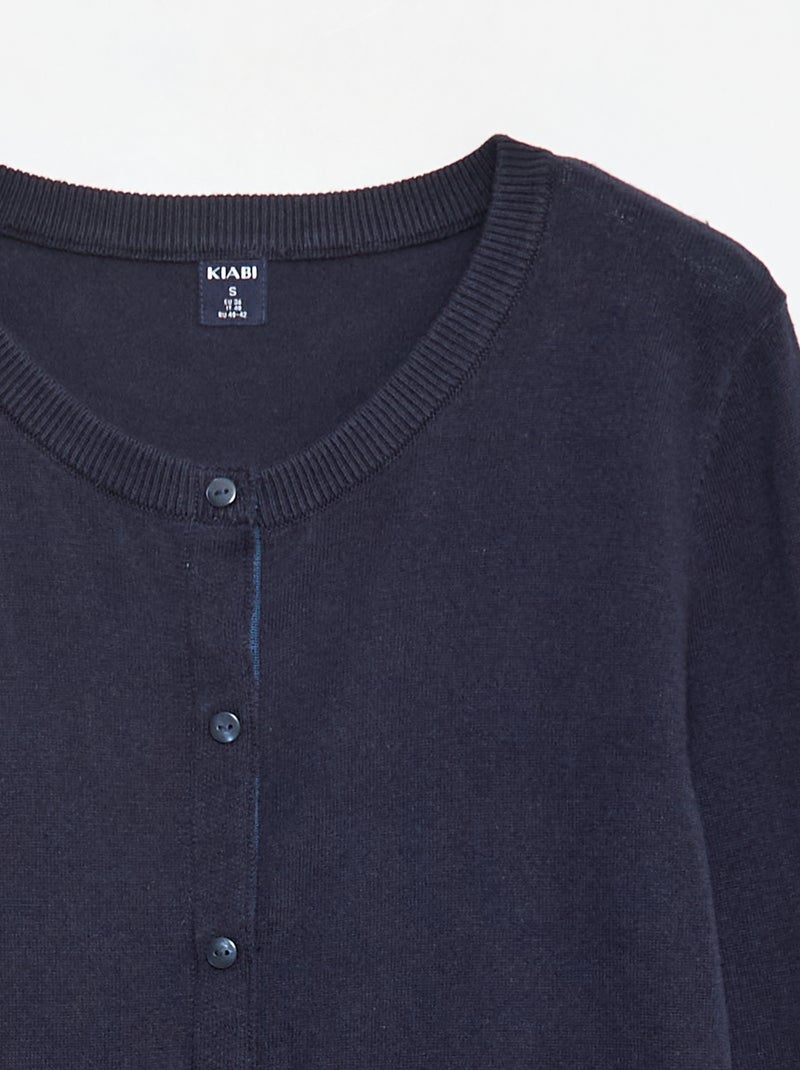 Gilet basique - collection facile à enfiler Bleu marine - Kiabi