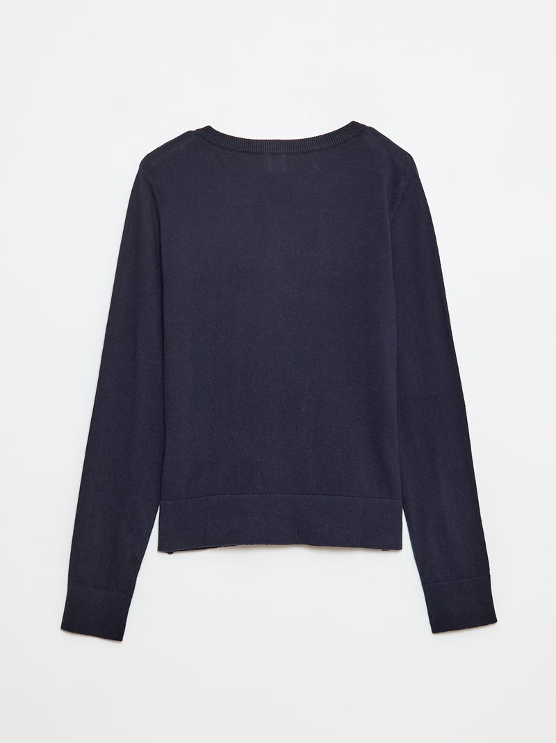 Gilet basique - collection facile à enfiler Bleu marine - Kiabi