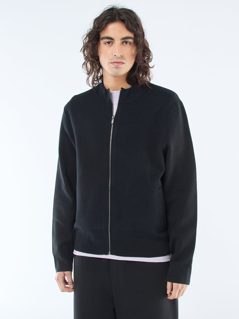 Gilet caldo zippato con collo alto Nero - Kiabi
