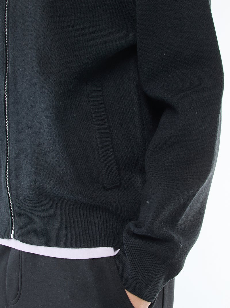 Gilet caldo zippato con collo alto Nero - Kiabi