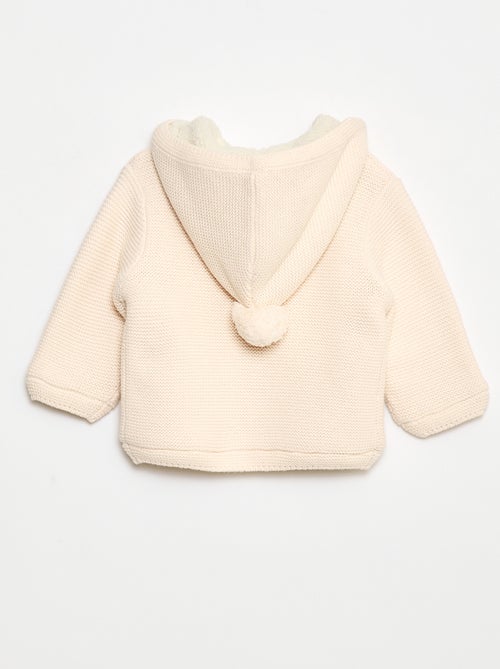 Gilet chaud boutonné en coton - Kiabi