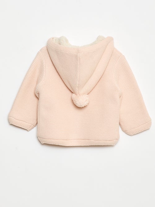 Gilet chaud boutonné en coton - Kiabi