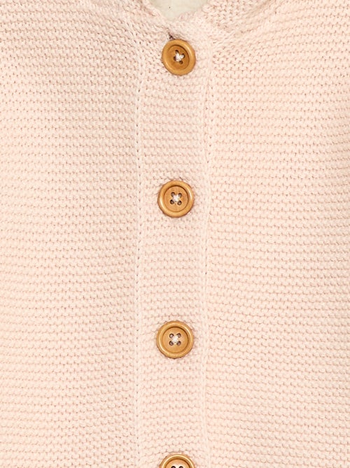 Gilet chaud boutonné en coton - Kiabi