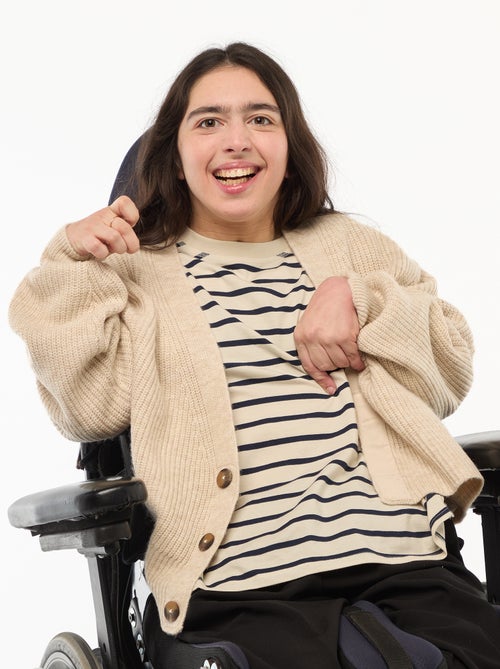 Gilet chaud boutons aimantés - collection facile à enfiler - Kiabi