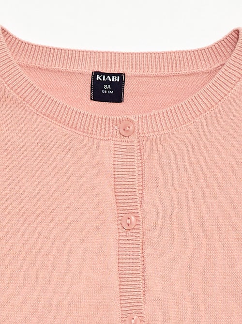 Gilet col rond léger uni - Kiabi