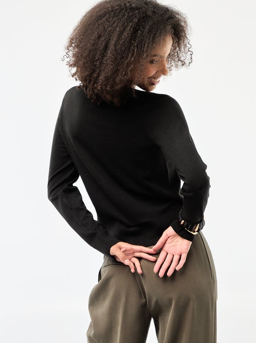 Gilet col rond uni - Kiabi