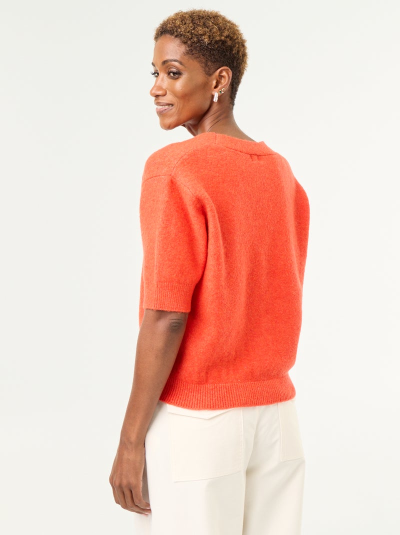 Gilet col V sans manches Rouge - Kiabi
