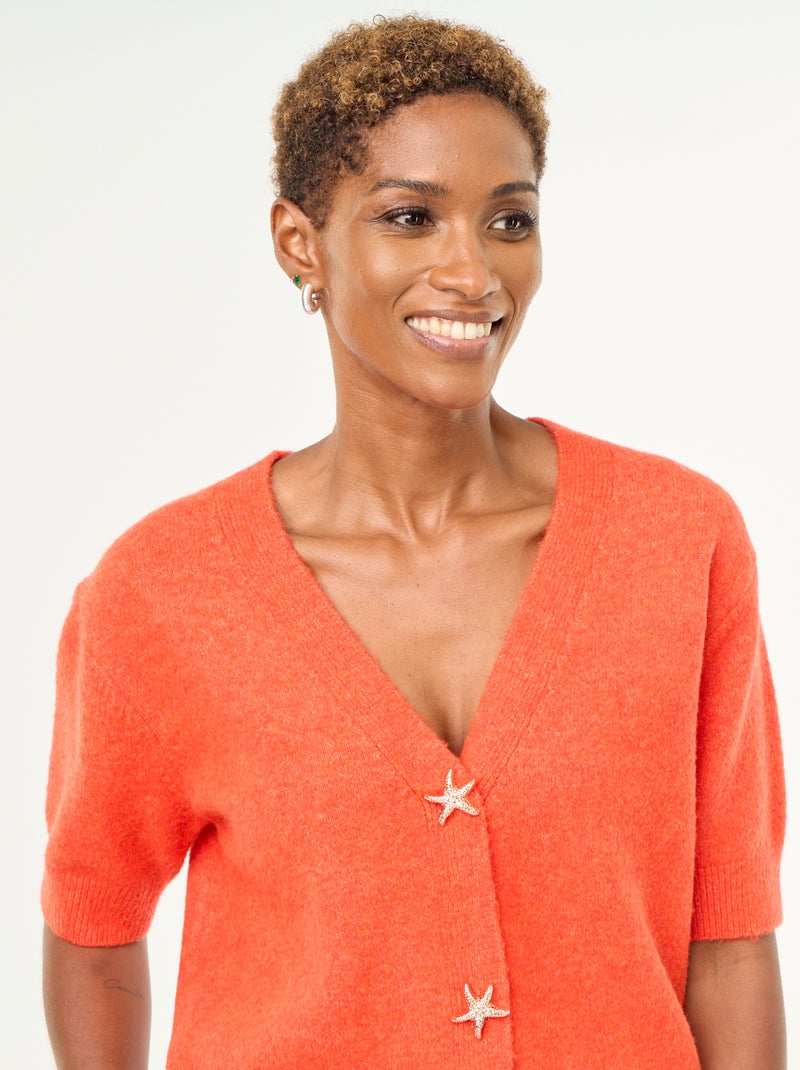 Gilet col V sans manches Rouge - Kiabi
