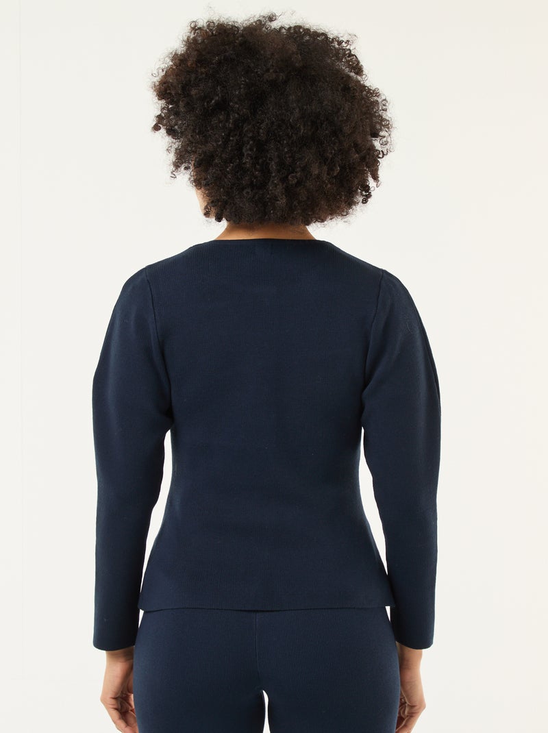 Gilet con bottoni dorati Blu - Kiabi