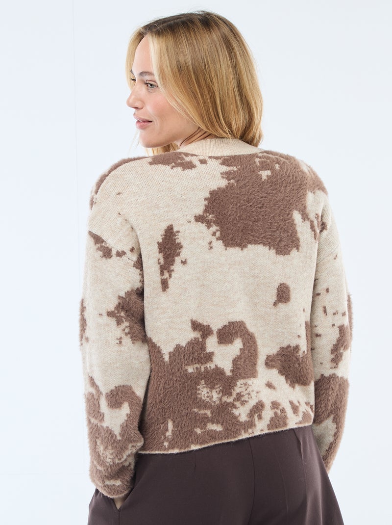Gilet con stampa mucca Marrone - Kiabi